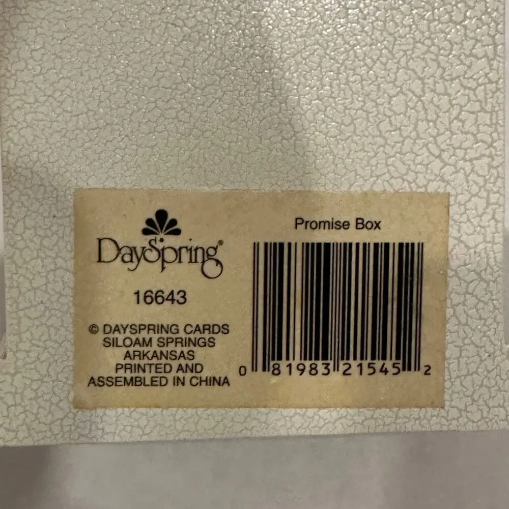DaySpring Promise Box Ceramic Block Calendar 16643 Scripture Bible Verse